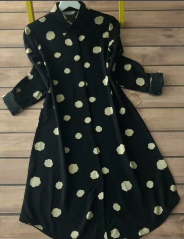 Black_Rayon_Polka_Dot_Digital_Print_Casual_Wear_Kurti_Plazzo_For_Women