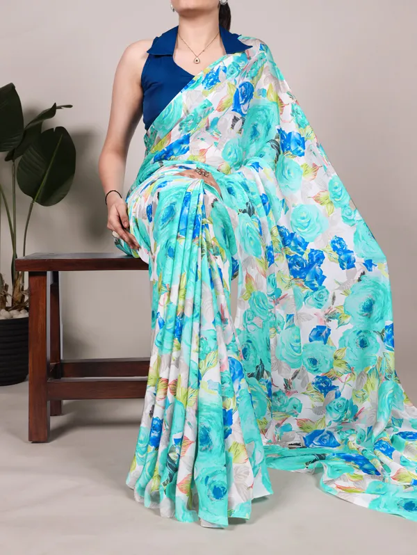 Blue_Blooming_floral_design_Soft_Touch_Silk_Saree