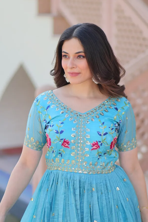 Blue_Gown_with_Premium_Designer_Look_having_Gold_Crush_with_Multi_Thread_Embroidery_Zari