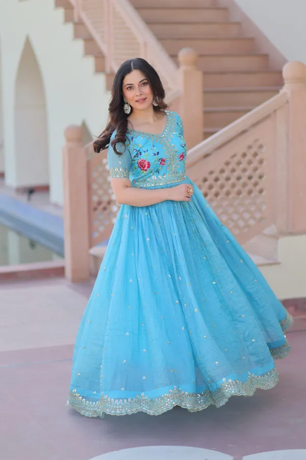 Blue_Gown_with_Premium_Designer_Look_having_Gold_Crush_with_Multi_Thread_Embroidery_Zari