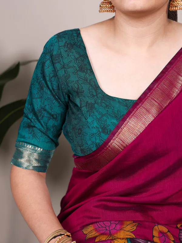 Chanderi_Digital_Print_Floral_With_Zari_Weaving_Work_Saree