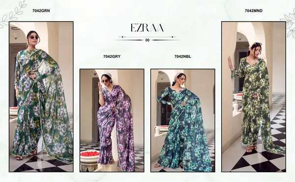 Digital_Print_Weightless_Marbel_Floral_Hot_Purple_Modern_Saree_wtih_Pearl_Lace_Border