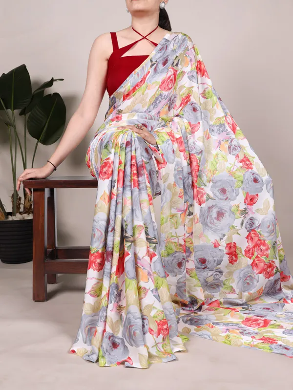 Grey_Blooming_floral_design_Soft_Touch_Silk_Saree