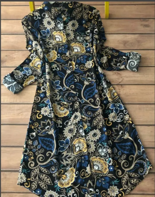 Navy_Blue_Rayon_Ajrak_Design_Digital_Print_Kurti_Plazzo_For_Women