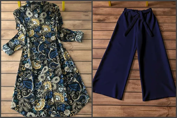 Navy_Blue_Rayon_Ajrak_Design_Digital_Print_Kurti_Plazzo_For_Women