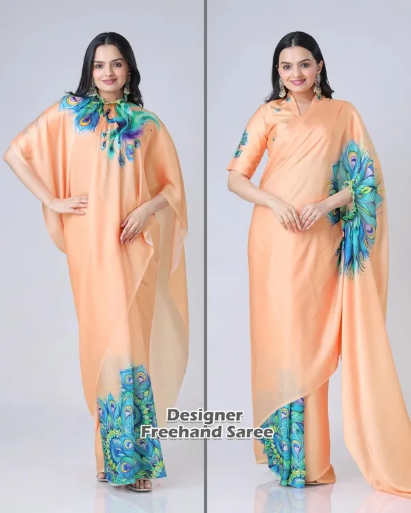 Orange_Soft_Chinon_Silk_Premium_Digital_Print_Unique_with_Free_Hand