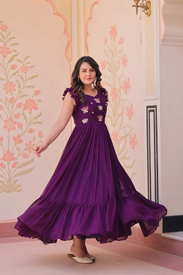 Premium_Purple_Readymade_Gown_Designer_Faux_Blooming_With_Sequins_Multithreaded_Beads_Embroidered_work
