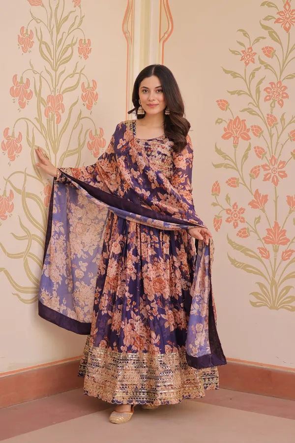 Russian_Silk_Rich_Digital_Print_Violet_Color_With_Embroidered_Sequins_Work_Premium_Gown
