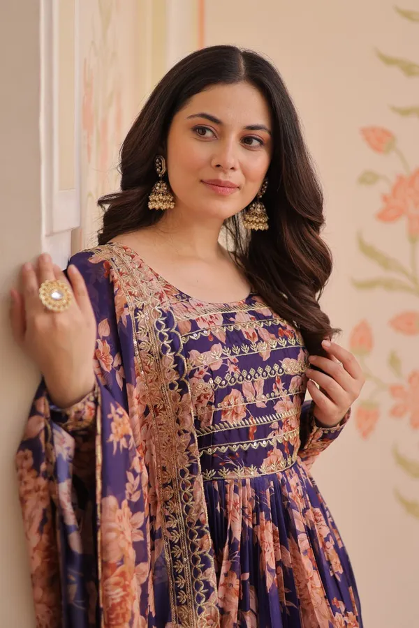 Russian_Silk_Rich_Digital_Print_Violet_Color_With_Embroidered_Sequins_Work_Premium_Gown