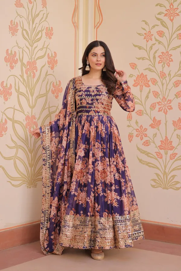 Russian_Silk_Rich_Digital_Print_Violet_Color_With_Embroidered_Sequins_Work_Premium_Gown