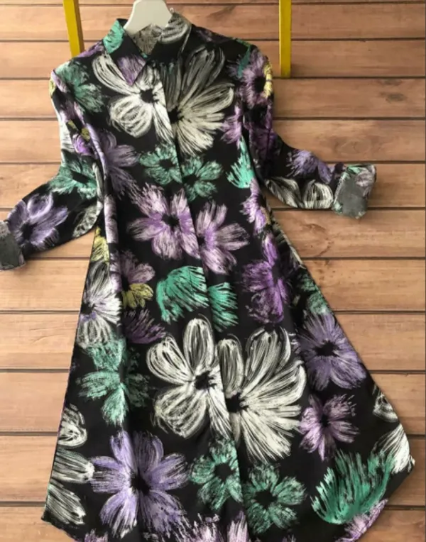 Black_Rayon_Digital_Print_Casual_Wear_Kurti_Plazzo_For_Women