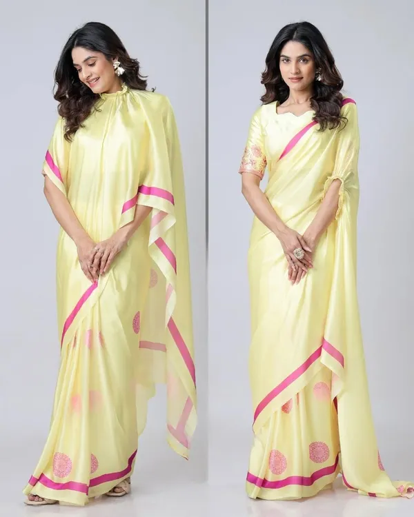 Yellow_Soft_Chinon_Silk_Premium_Digital_Print_Unique_with_Free_Hand