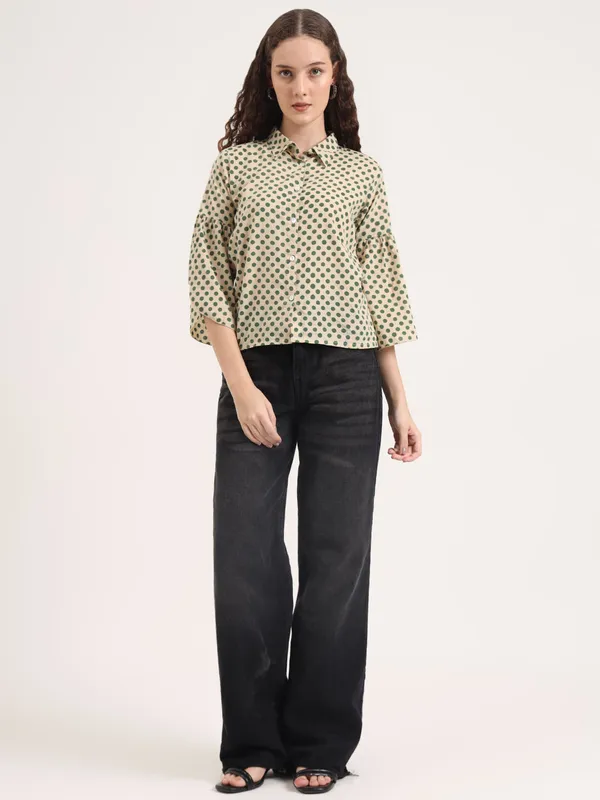 Green_Polka_Dot_Bagru_Hand_Block_Printed_Crop_Top