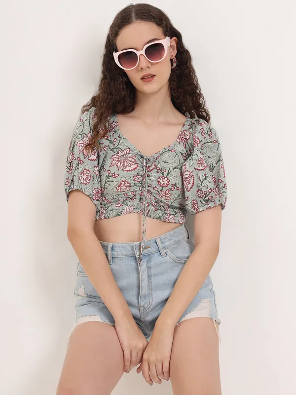 Light_Grey_With_Multi_Floral_Sanganeri_Hand_Block_Printed_Crop_Top