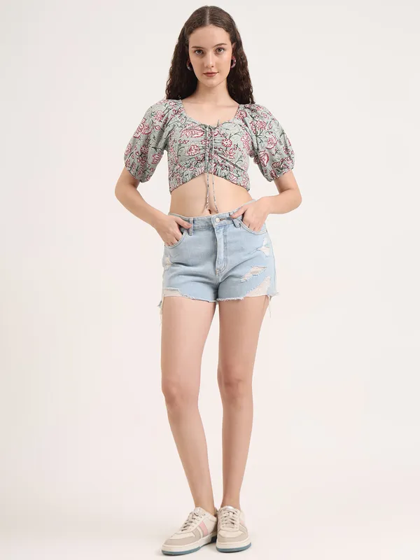 Light_Grey_With_Multi_Floral_Sanganeri_Hand_Block_Printed_Crop_Top