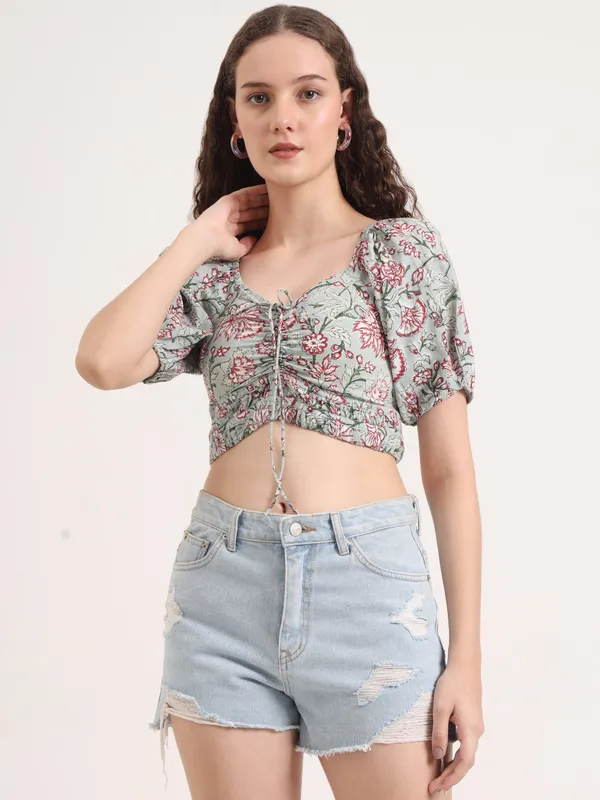Light_Grey_With_Multi_Floral_Sanganeri_Hand_Block_Printed_Crop_Top