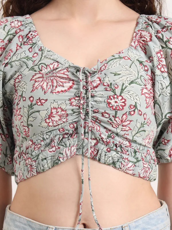 Light_Grey_With_Multi_Floral_Sanganeri_Hand_Block_Printed_Crop_Top