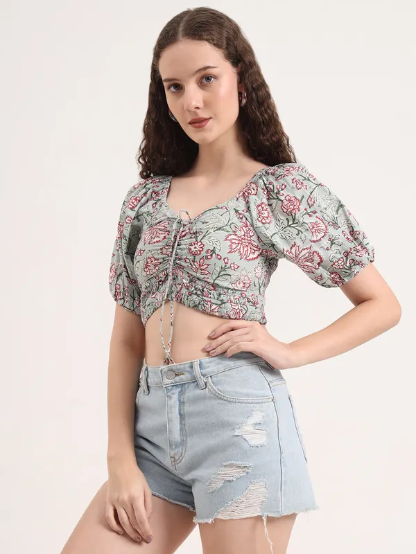 Light_Grey_With_Multi_Floral_Sanganeri_Hand_Block_Printed_Crop_Top