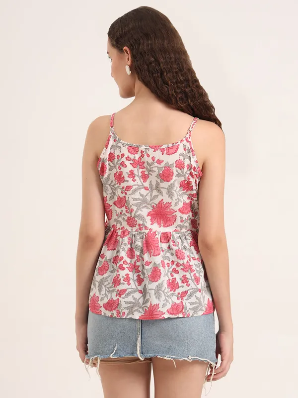 Off_White_Base_With_Pink_Floral_Sanganeri_Hand_Block_Printed