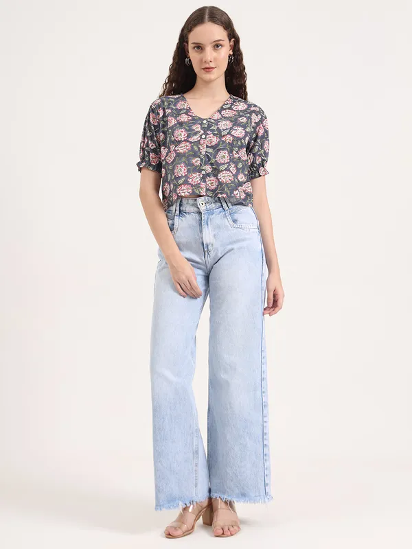 Purple_Base_With_Pink_And_White_Floral_Sanganeri_Hand_Block_Printed_Crop_Top