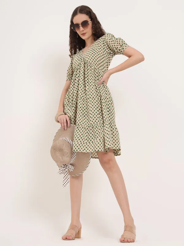 Green_Polka_Dot_Bagru_Hand_Block_Printed_Midi_Dress