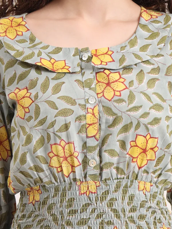 Green_Floral_Sanganeri_Hand_Block_Printed_Crop_Top
