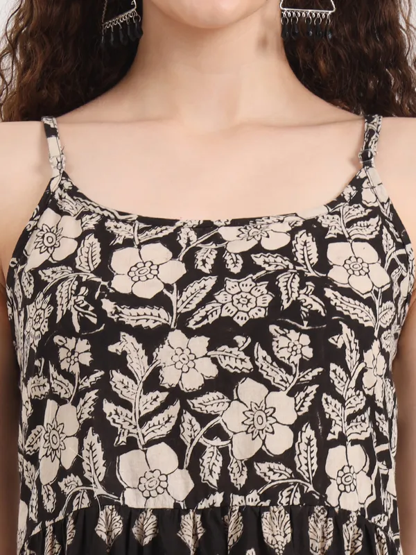 Black_Floral_Bagru_Hand_Block_Printed_Midi_Dress