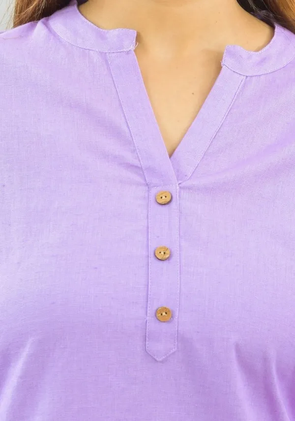 Purple_Cotton_Flax_Premium_&_Elegant_Top_&_Shorts_For_Women