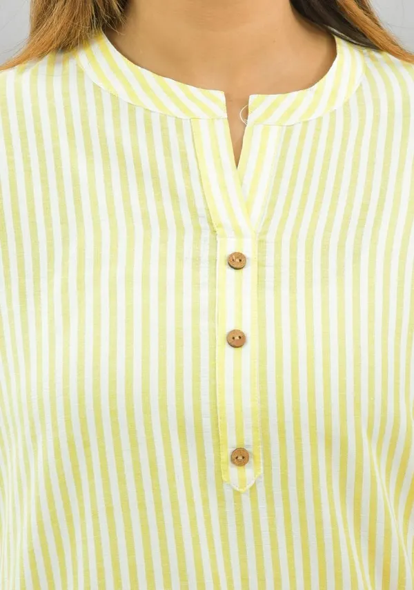 Yellow_Cotton_Checks_Premium_&_Elegant_Top_&_Bottom_For_Women