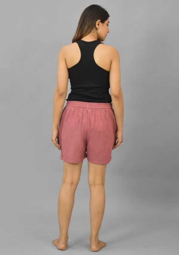 Pink_Cotton_Solid_Premium_&_Elegant_Shorts_For_Women