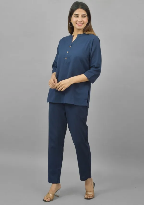 Navy_Blue_Cotton_Flax_Premium_&_Elegant_Top_&_Bottom_For_Women
