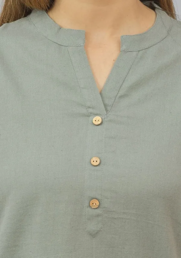 Gray_Cotton_Flax_Premium_&_Elegant_Top_&_Bottom_For_Women