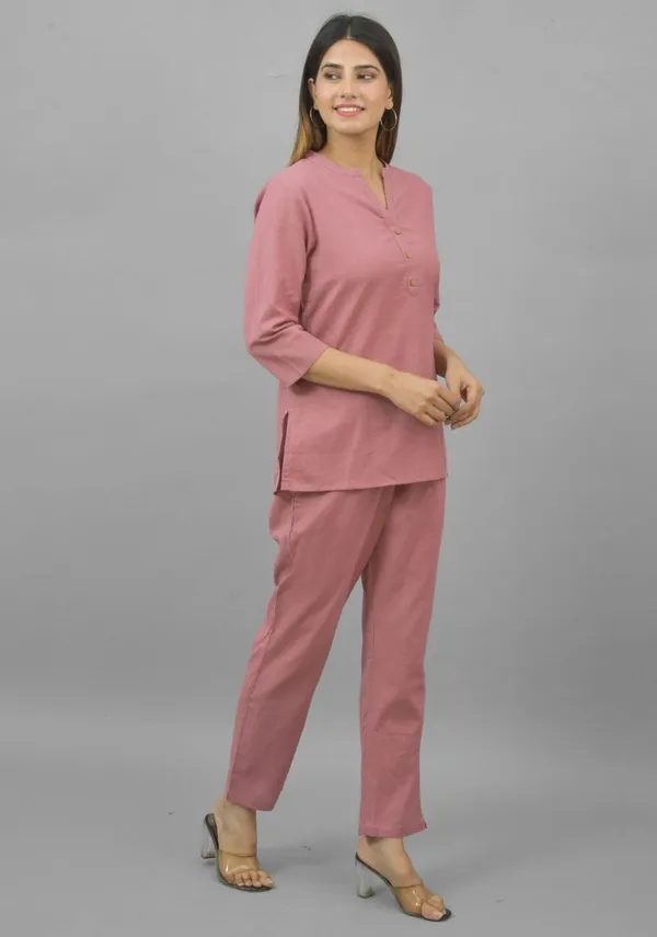 Pink_Cotton_Flax_Premium_&_Elegant_Top_&_Bottom_For_Women