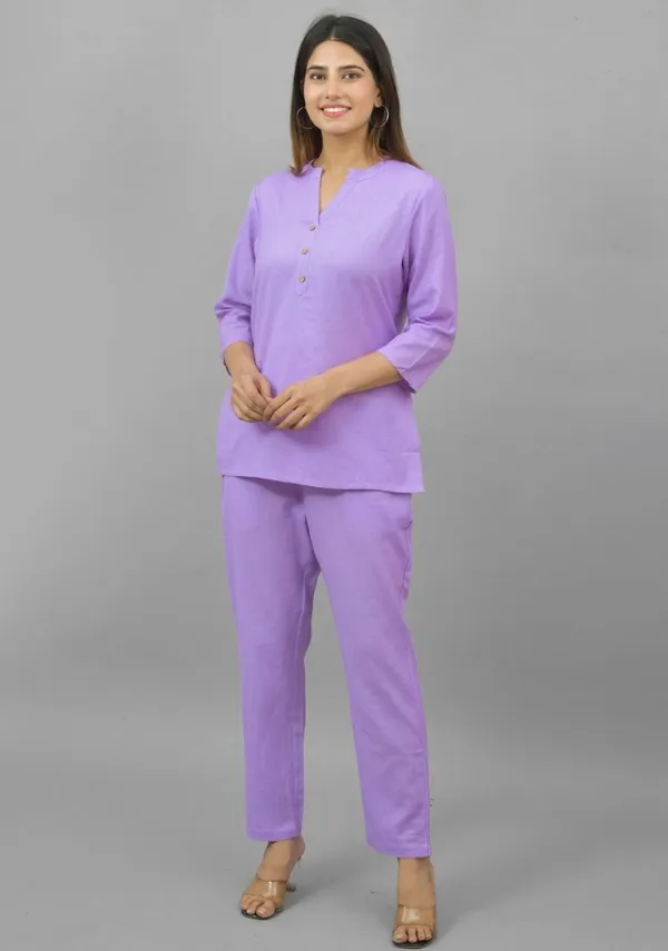 Purple_Cotton_Flax_Premium_&_Elegant_Top_&_Bottom_For_Women