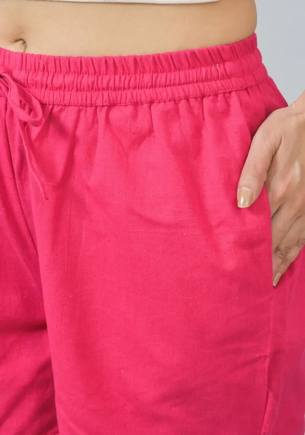 Magenta_Pink_Cotton_Solid_Premium_&_Elegant_Shorts_For_Women