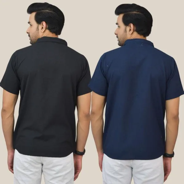 Black_&_Navy_Blue_Cotton_Solid_Premium_&_Elegant_Shirt_For_Men_(Pack_Of_2)