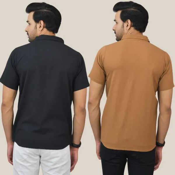 Black_&_Brown_Cotton_Solid_Premium_&_Elegant_Shirt_For_Men_(Pack_Of_2)