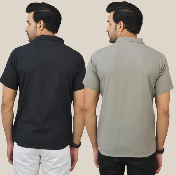Black_&_Gray_Cotton_Solid_Premium_&_Elegant_Shirt_For_Men_(Pack_Of_2)