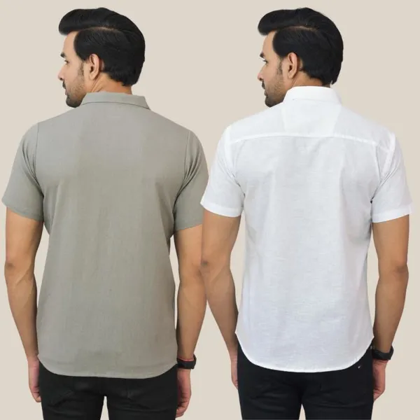 Gray_&_White_Cotton_Solid_Premium_&_Elegant_Shirt_For_Men_(Pack_Of_2)