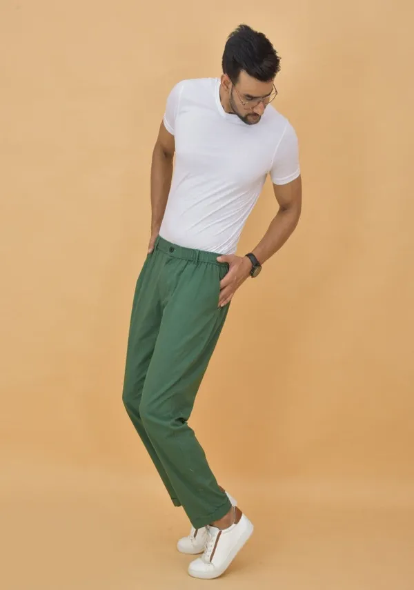 Green_Cotton_Premium_&_Elegant_Regular_Fit_Trouser_For_Men