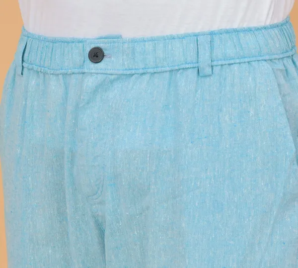 Sky_Blue_Handloom_Cotton_Premium_&_Elegant_Handloom_Regular_Fit_Trouser_For_Men