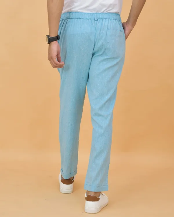 Sky_Blue_Handloom_Cotton_Premium_&_Elegant_Handloom_Regular_Fit_Trouser_For_Men