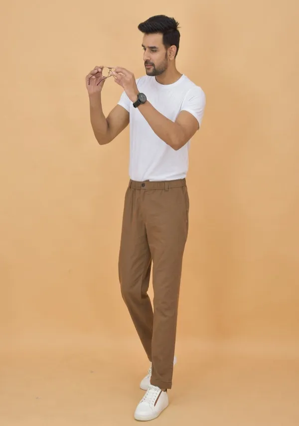Brown_Cotton_Premium_&_Elegant_Regular_Fit_Trouser_For_Men