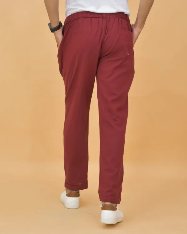 Maroon_Cotton_Premium_&_Elegant_Regular_Fit_Trouser_For_Men
