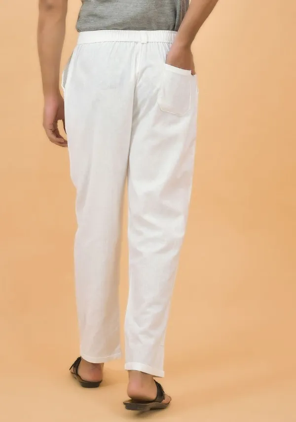 White_Cotton_Premium_&_Elegant_Regular_Fit_Trouser_For_Men
