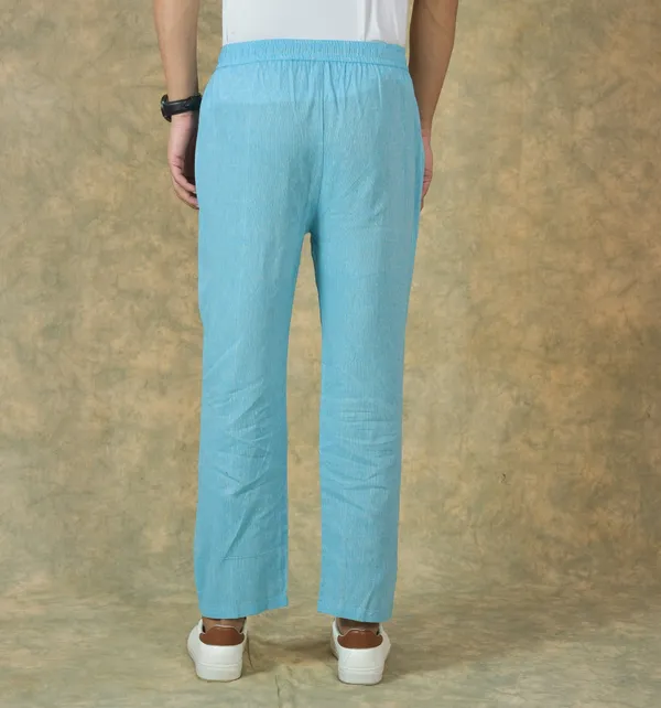 Sky_Blue_Solid_Cotton_Solid_Premium_&_Elegant_Handloom_Pant_For_Men