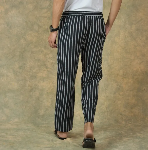 White_&_Black_Cotton_Stripe_Premium_&_Elegant_Handloom_Pant_For_Men