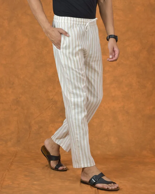 White_Cotton_Stripe_Premium_&_Elegant_Handloom_Pant_For_Men