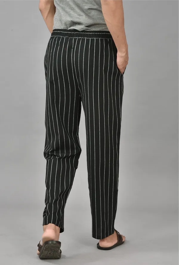 Black_Cotton_Stripe_Premium_&_Elegant_Handloom_Pant_For_Men