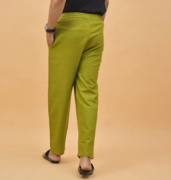 Olive_Cotton_Solid_Premium_&_Elegant_Handloom_Pant_For_Men